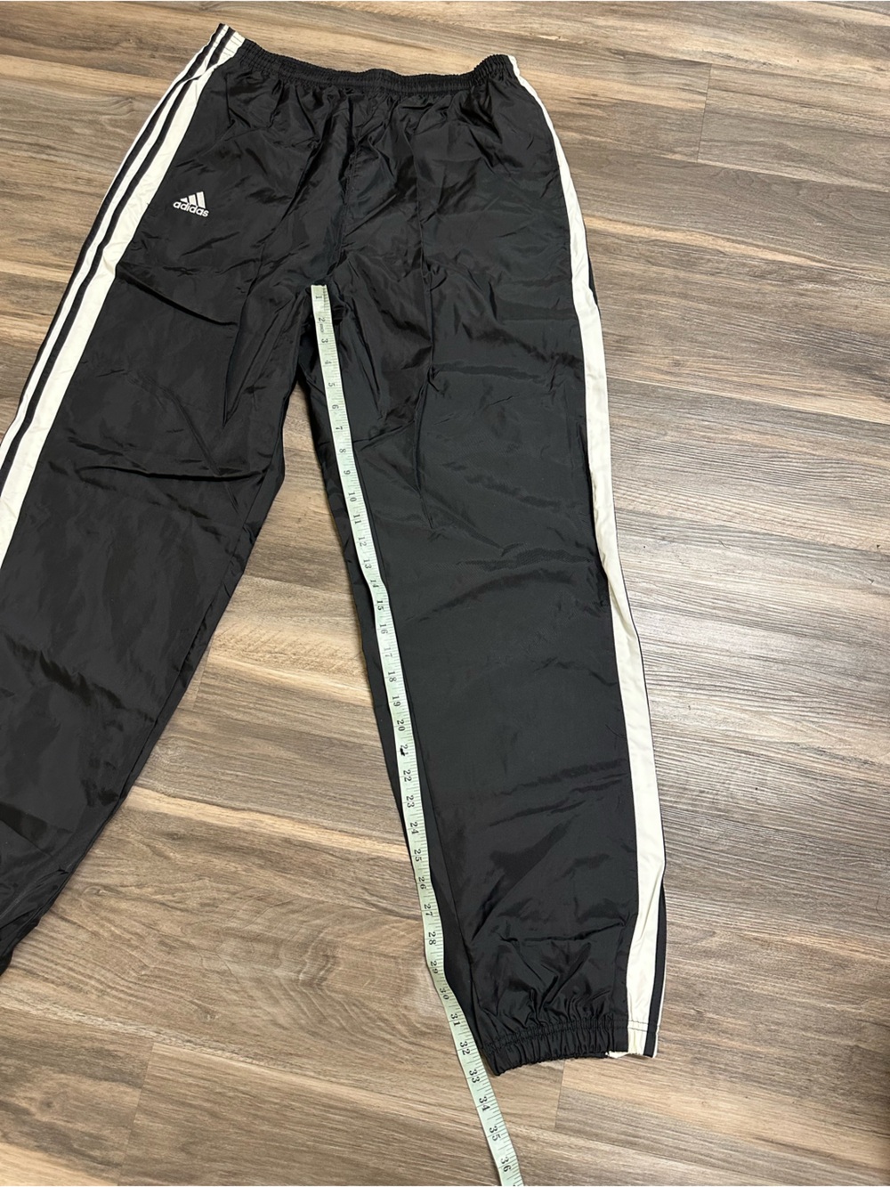 Vintage adidas Black White Striped Track Pants - Picture 6 of 8
